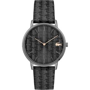 Lacoste Crocorigin Men's 2H Quartz Leather Watch - Water Resistant up to 3ATM/30 Meters, Perfect Accessory for a Day-to-Night Look, 41mm