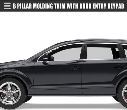 Motoforti B Pillar Trim, Left Driver Side Door Entry Keypad Pillar Trim Panel, for Ford Explorer 2011-2019, Plastic, DB5Z-782055-AC, Black in Saudi Arabia