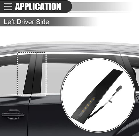 Motoforti B Pillar Trim, Left Driver Side Door Entry Keypad Pillar Trim Panel, for Ford Explorer 2011-2019, Plastic, DB5Z-782055-AC, Black in Saudi Arabia