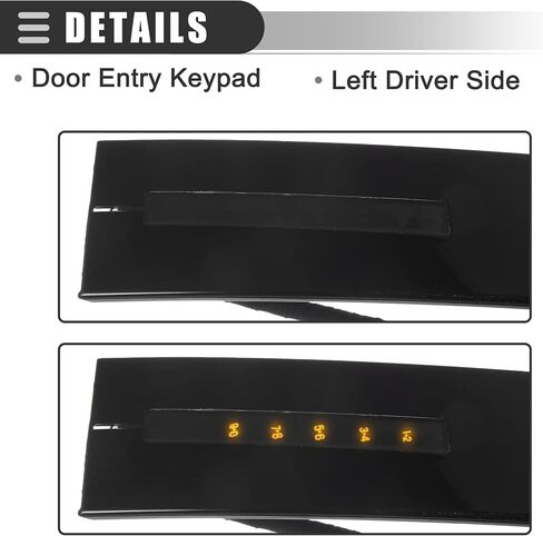 Motoforti B Pillar Trim, Left Driver Side Door Entry Keypad Pillar Trim Panel, for Ford Explorer 2011-2019, Plastic, DB5Z-782055-AC, Black in Saudi Arabia
