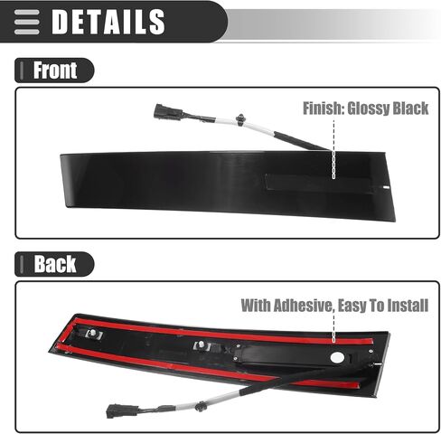 Motoforti B Pillar Trim, Left Driver Side Door Entry Keypad Pillar Trim Panel, for Ford Explorer 2011-2019, Plastic, DB5Z-782055-AC, Black in Saudi Arabia