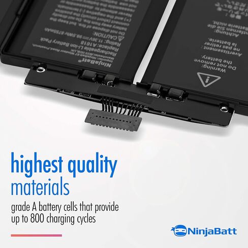 بطارية NinjaBatt A1278 A1322 لجهاز Apple MacBook Pro 13 بوصة [منتصف 2012 2010 2009 أوائل 2011 أواخر 2011] - تدوم طويلاً [63.5 وات/10.95 فولت] in Saudi Arabia