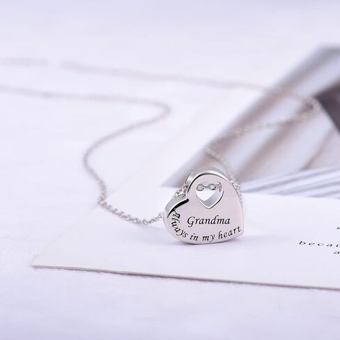 925 Sterling Silver Urn Necklace Always in My Heart Pendant Memorial Cremation Jewelry for Ashes in Saudi Arabia