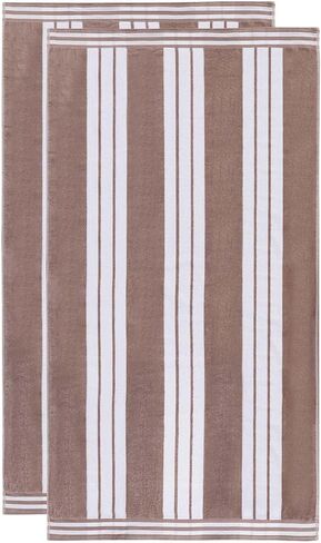 Superior Cabana Cotton Lounge Chair Cover, Outdoor Towel/Chaise Furniture Covers, Terry Cloth, Beach, Spa, Swim Accessories, Pool Chair Cover, Soft, Quick Drying, 32" x 102", Set of 2, Charcoal in Saudi Arabia