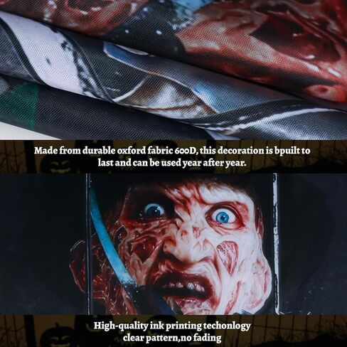 ملحقات الهالوين المرعبة لقلادة النافذة لتزيين الأغطية العالمية الداخلية والخارجية - باللون الأحمر in Kuwait
