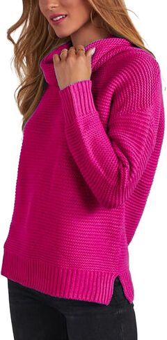 cordat Women's Long Sleeve Turtleneck Cozy Knit Sweater Casual Loose Side Slit Pullover Jumper Tops in Saudi Arabia