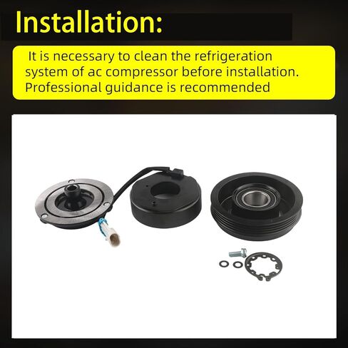 طقم قابض الضاغط A/C مع دعامة ومسامير يناسب جي إم سي يوكون سييرا 1500 2500 3500/لشيفي سوبربان سيلفرادو استبدال #15-4709 in Kuwait