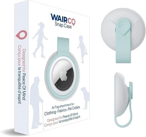 حامل WAIRCO Airtag - مرفق إغلاق سريع آمن للغاية للملابس وأطواق الحيوانات الأليفة والأمتعة | حافظة Airtag فائقة الحماية للأطفال وكبار السن والحيوانات الأليفة in Kuwait