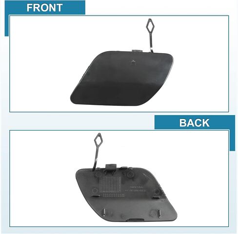 X AUTOHAUX المصد الخلفي سحب هوك غطاء 2058850224 مقطورة سيارة هوك غطاء صالح لمرسيدس بنز C300 C400 2015 أسود in Saudi Arabia