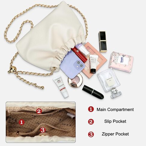 KKXIU Small Crossbody Bags for Women Ruched Vegan Leather Shoulder Purse with Adjustable Strap in Saudi Arabia