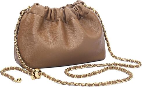 KKXIU Small Crossbody Bags for Women Ruched Vegan Leather Shoulder Purse with Adjustable Strap in Saudi Arabia