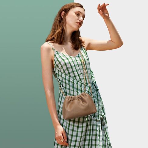 KKXIU Small Crossbody Bags for Women Ruched Vegan Leather Shoulder Purse with Adjustable Strap in Saudi Arabia