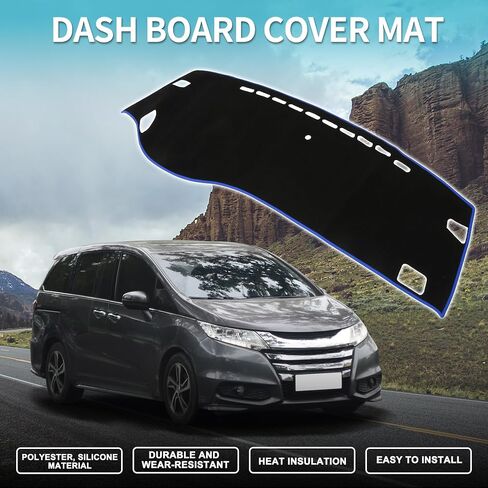 Dash Cover for Honda Odyssey Non-Slip | Center Console Dash Cover Mat Black Blue 1 Pcs in Saudi Arabia
