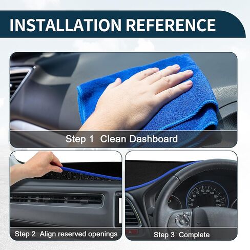 Dash Cover for Honda Odyssey Non-Slip | Center Console Dash Cover Mat Black Blue 1 Pcs in Saudi Arabia