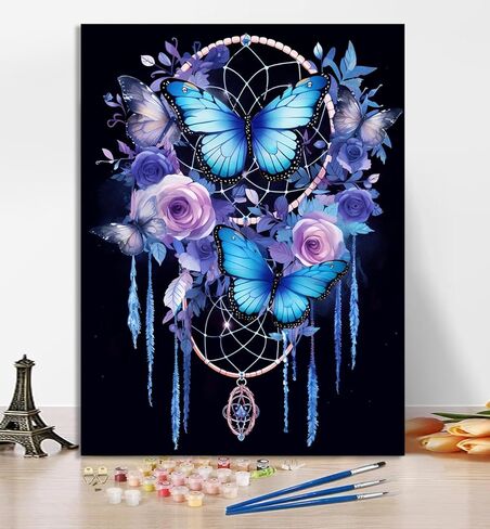 croshom Tree of Life Paint by Numbers Kit - Tree Paint-by-Number Kits for Adults, DIY Plant for Beginners Oil Painting for Gift Home Wall Decor 12X 16 Inch in Saudi Arabia