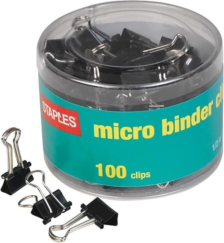 STPL Staples Binder Clips, Assorted Sizes, Black, 60-Pack in Saudi Arabia