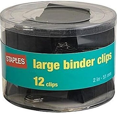STPL Staples Binder Clips, Assorted Sizes, Black, 60-Pack in Saudi Arabia