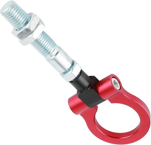 Tow Hook, Heavy Duty Car Racing Tow Hook Red Folding Ring Refitting Front Auto Trailer Accessory Fit for Hyundai 2012‑2017(Black) in Saudi Arabia