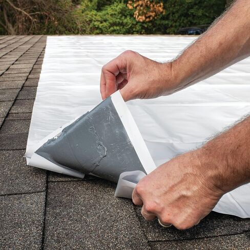 PIG Self-Adhesive Roof Tarp – White – 10’ x 20’ – PMB30602 in Saudi Arabia