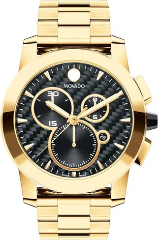 Movado Vizio Men's Sport Watch - Swiss Quartz Chronograph Movement, Stainless Steel Link Bracelet - 5 ATM Water Resistance - Luxury Fashion Timepiece for Him - 44.5mm in Saudi Arabia