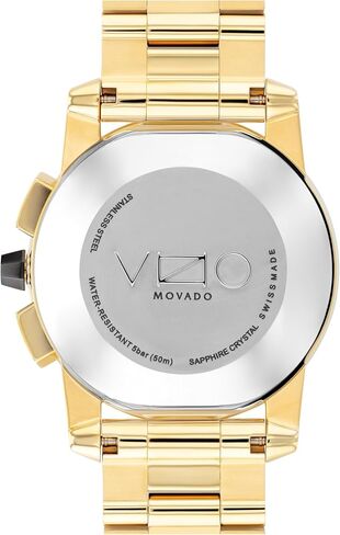 Movado Vizio Men's Sport Watch - Swiss Quartz Chronograph Movement, Stainless Steel Link Bracelet - 5 ATM Water Resistance - Luxury Fashion Timepiece for Him - 44.5mm in Saudi Arabia