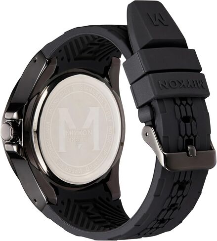 Miykon Diver Style Silicone Watches for Men - 48mm Ion Plated Men Watches with Scratch Resistant Glass - 100ft Water Resistant Men's Wrist Watches with Easy to Read Dial & Luminous Hands in Kuwait