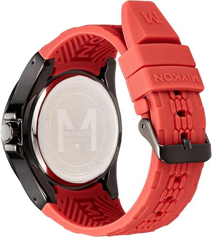 Miykon Diver Style Silicone Watches for Men - 48mm Ion Plated Men Watches with Scratch Resistant Glass - 100ft Water Resistant Men's Wrist Watches with Easy to Read Dial & Luminous Hands in Saudi Arabia