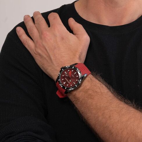 Miykon Diver Style Silicone Watches for Men - 48mm Ion Plated Men Watches with Scratch Resistant Glass - 100ft Water Resistant Men's Wrist Watches with Easy to Read Dial & Luminous Hands in Saudi Arabia
