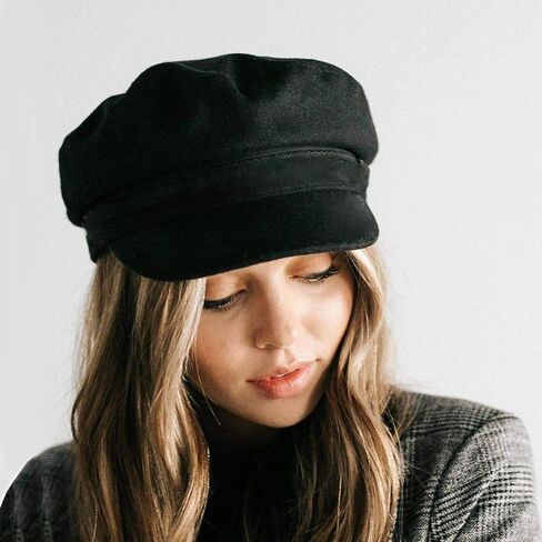 Women Felt Newsboy-Hat Classic Cabbie-Beret-Cap - Warm 1920s Gatsby Trucker-Hats for Men in Kuwait