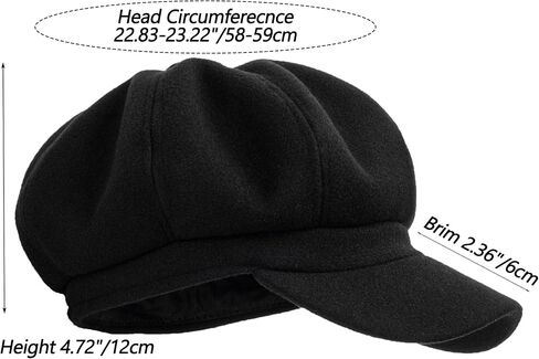 Women Felt Newsboy-Hat Classic Cabbie-Beret-Cap - Warm 1920s Gatsby Trucker-Hats for Men in Kuwait