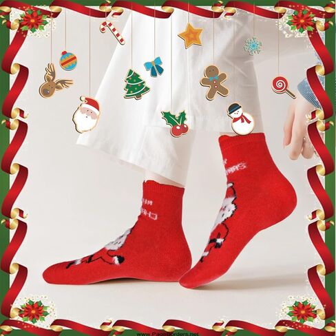 6 أزواج من جوارب عيد الميلاد للنساء والفتيات، مجموعة جوارب مبتكرة لعيد الميلاد كهدية للعطلات in Kuwait