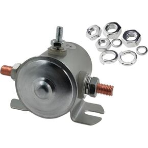 Starter Solenoid Relay Switch 12 Volt 3 Terminal for Heavy Duty Winch Marine Continuous 85A Compatible with Trombetta 24106 SPST 12 Volt Solenoid