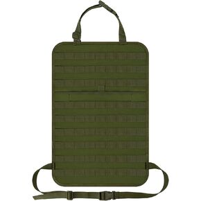 IronSeals Car Seat Back Organizer, Tactical Molle Panel Sag Proof Vehicle Seat Cover Protector Nylon Car Seat Back Hanger Bag Pad