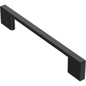 Alzassbg 10 Pack Matte Black Cabinet Pulls, 5 Inch(128mm) Hole Centers Cabinet Handles Kitchen Hardware Rectangle Pulls for Drawers and Cabinets AL3051MB