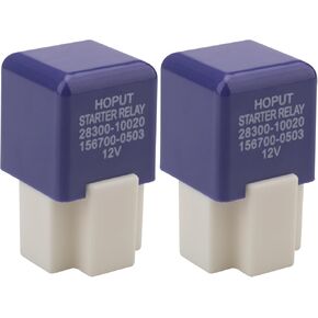 12V 4 Pins 28300-10020 Starter Relay Assembly, Replaces 156700-0503, 28341-11010, 156700-0503, Compatible with Selected Toyota Camry Corolla Lexus Models, Pack of 2