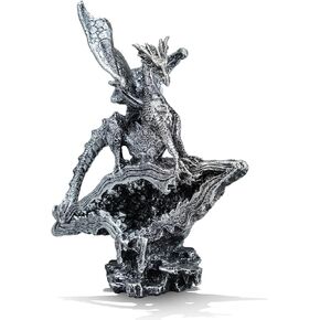 Gothic Medieval Mythic Dragon Figurine Statue Fantasy Decoration Table Office Home Bedroom Livingroom Decoration Gift (7 Inches)
