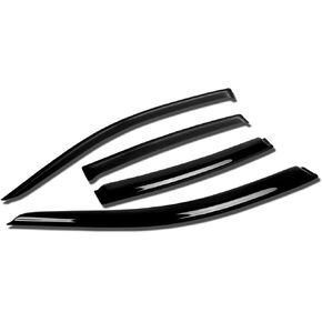 DNA MOTORING WVS-T2-0109 Vent Window Visor Deflector Rain/Sun Guard (4pcs) Compatible with Chrysler 200 07-10 / Sebring 4-Door Sedan