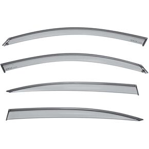 WellVisors Window Visors Wind Deflectors Compatible With BMW E90 3-Series 2006-2011 Sedan With Black Trim Rain Guards 3-847BM012