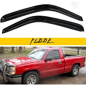 2pcs Front Doors Rain Guard Outside Mount Smoke Semi-Transparent Window Visors Compatible with 1999-2006 Silverado/GMC Sierra 1500/2500/3500 HD 07 Classic Body