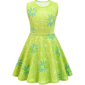 Girls Princess Cartoon Dress Cute Casual Sleeveless Dresses Fancy Halloween Outfits