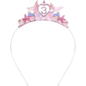 Little Mermaid Birthday Decorations Birthday Girl Headband Mermaid Party Favors Mermaid Rhinestone