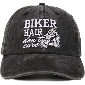 InnoBeta Motorcycle Cap Gifts for Men, Women, Funny Adjustable Embroidered Hat Baseball Cap Grey