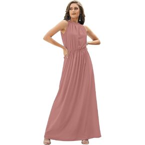 KOH KOH Sexy Sleeveless Flowy Summer Casual Formal Gown