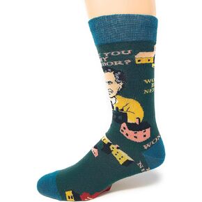 ooohyeah Men's Mr. Rogers Crew Sock (Be My Neighbor)