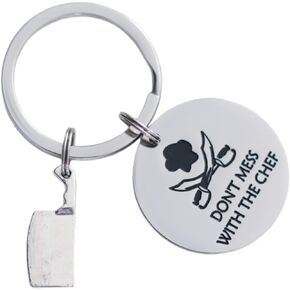 Chef Keychain Gifts for Cooks Men Women Best Chefs Jewelry Ideas Culinary Baking Themed Presents for a Baker the Cooker Cook Keychains