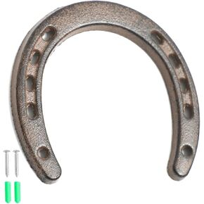 Bylatt Cast Iron Horseshoe Wall Decor Lucky Horseshoe Ornament for Home & Garden Cast Iron Wall Art for Indoor & Outdoor Decor (1)