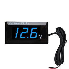 Car Digital Voltmeter Gauge DC 12V, LED Digital Display Voltmeter Car Battery Voltage Monitor for Car Motorcycle (Blue