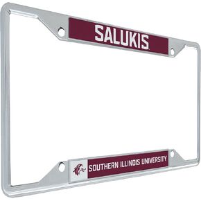 Desert Cactus Southern Illinois University License Plate Frame SIU Salukis Car Tag Holder for Front or Back of Car Officially Licensed Metal (Mascot)