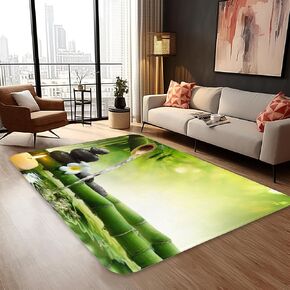 5x7 Area Rugs,Japanese Sakura Sun and Mountain Area Rugs for Living Room Rugs Machine Washable Area Rug for Bedroom Laundry Room Kitchen Non Slip Carpet Soft Low-Pile