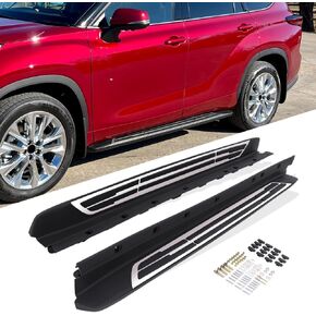 S-Steel Side Steps Running Board fit for Highlander L LE XLE XSE Platinum Limited Hybrid Bronze Edition 2020 2021 2022 2023 2024 2025 XU70 Nerf Bar